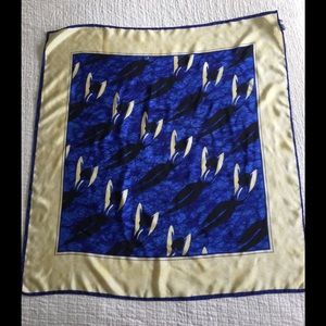 VTG Waterman silk scarf w/rolled edges